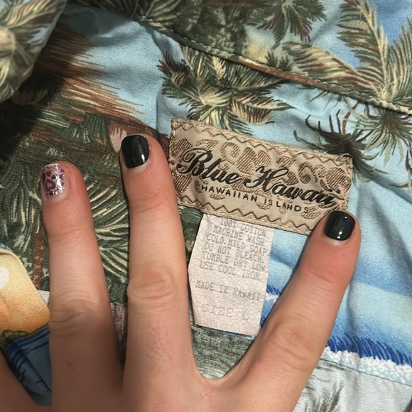 Blue Hawaii mens Hawiian shirt button down - Picture 6 of 6